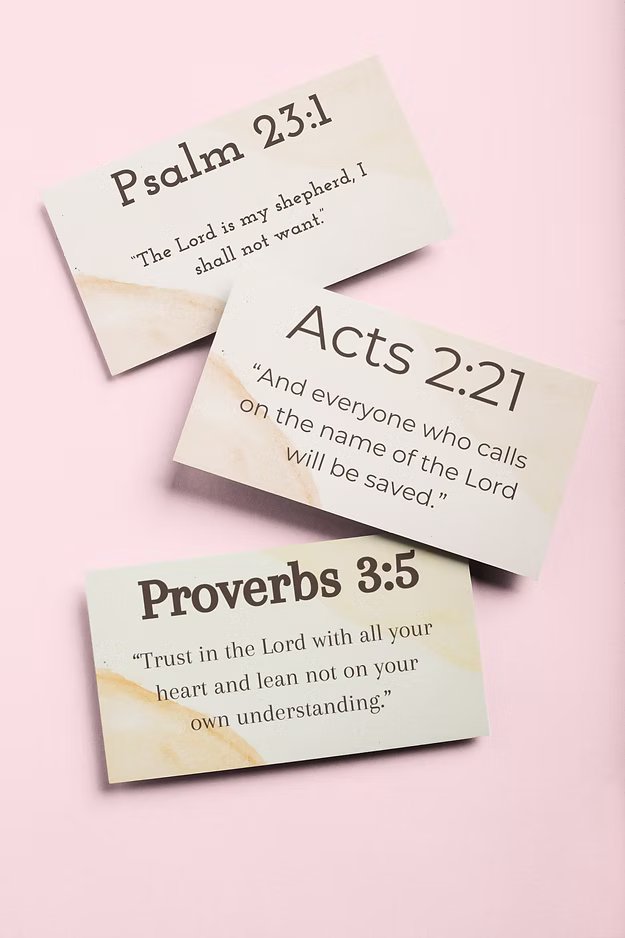 20 Easy Memory Verse Flash Cards<br>(Digital Product Only)