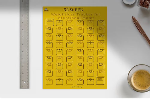 52 Week Weight Loss Tracker<br>(Digital Product Only)